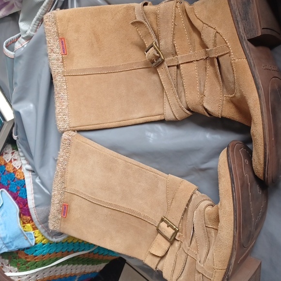 Rocket Dog Tan Suede Mid Calf Boots, Sz 7.5 - Picture 1 of 8